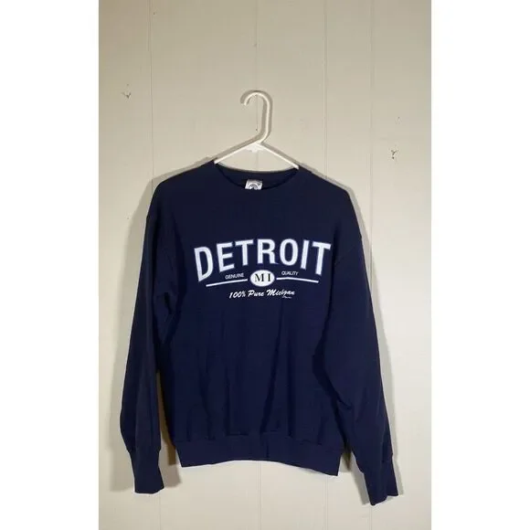 Vintage Detroit Michigan tourist crewneck sweatshirt‎ mens size medium unisex - Picture 3 of 10